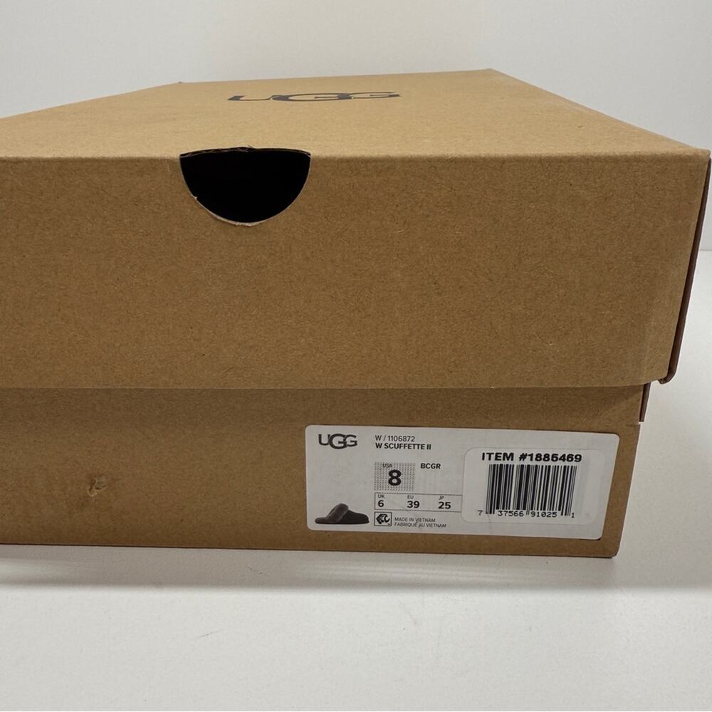 NIB UGG Women's Scuffette II Black & Grey Size 8 - Picture 8 of 8